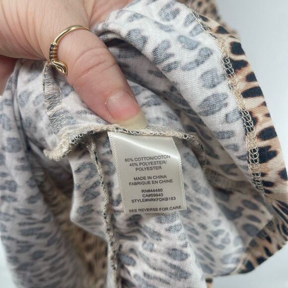 Love, Fire Tiered Tank top Animal Print Sleeveless Brown Size XL NWT ruffled - Picture 8 of 10